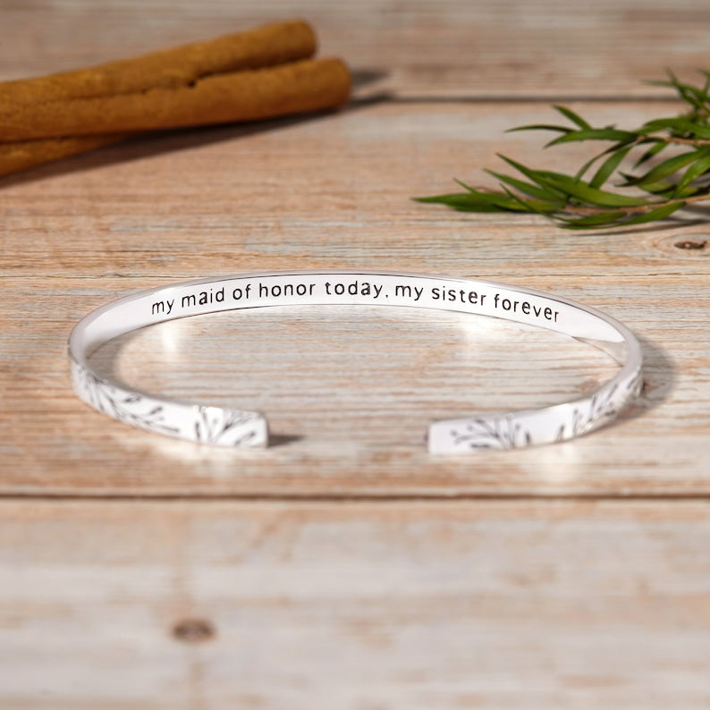 Bracelet pour demoiselle d’honneur – Cadeau pour demoiselle d’honneur – Cadeau pour la témoin de mariage