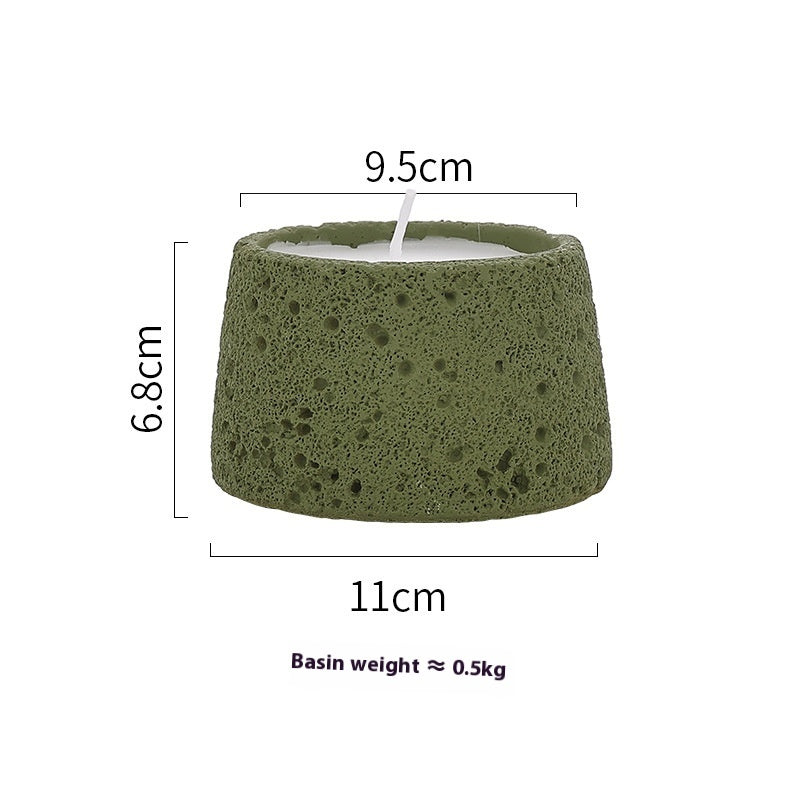 Porte-bougie décorative pour la maison – Gobelet à bougie en ciment pour aromathérapie