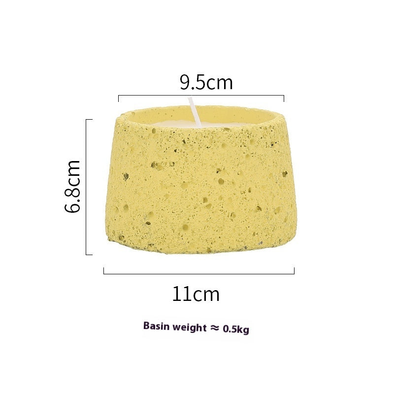 Porte-bougie décorative pour la maison – Gobelet à bougie en ciment pour aromathérapie